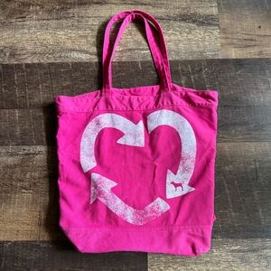 VS Pink Vintage Y2K Heart Canvas Tote Bag